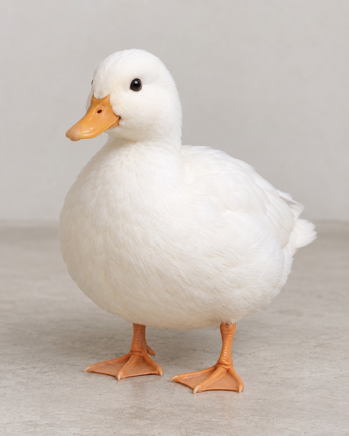 KI-Illustration einer weißen Call-Ente, Beispielfoto für das Krankenschwester-Tier