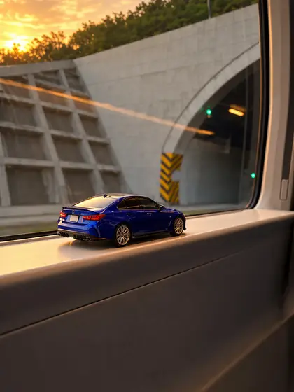 Toy Car to Real Car AI reference video by @umutcancelikis